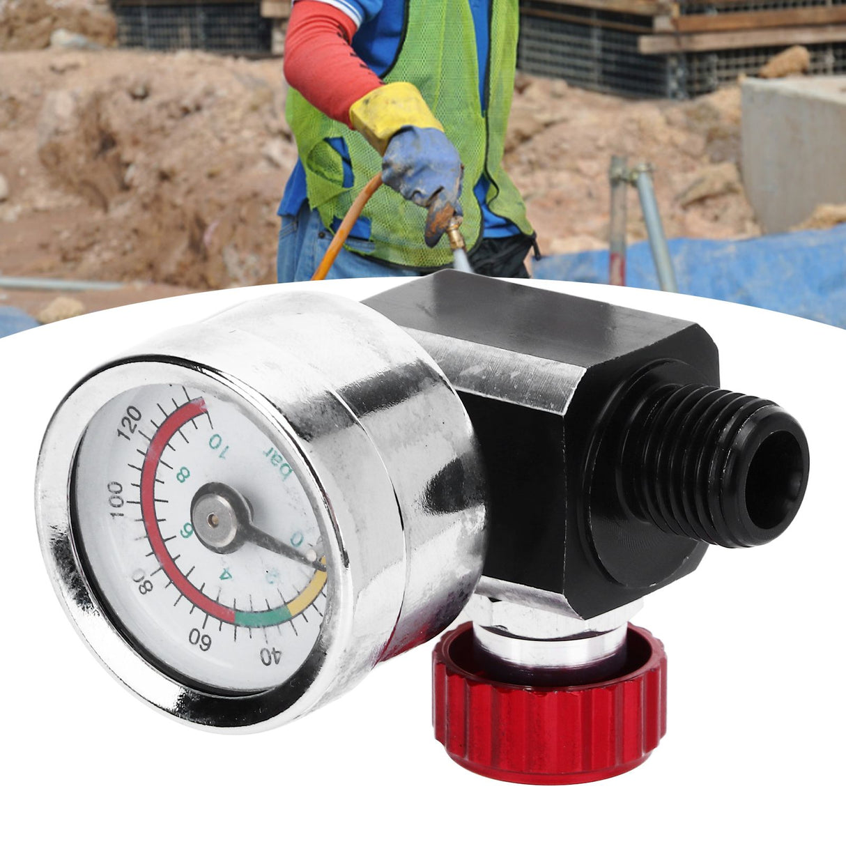G1/4 140psi Air Pressure Regulator Spray Paint Air Pressure Regulator Airbrush Adjusting Valve