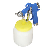 F 75 1.5mm Paint Sprayer Hydrocone Type Stainless Steel Air Varnish Sprayer for Automotive Industrial Blue - 45-Degree Angle