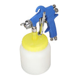 F 75 1.5mm Paint Sprayer Hydrocone Type Stainless Steel Air Varnish Sprayer for Automotive Industrial Blue - Rear View