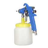 F 75 1.5mm Paint Sprayer Hydrocone Type Stainless Steel Air Varnish Sprayer for Automotive Industrial Blue - Close-Up Angle