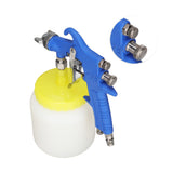 F 75 1.5mm Paint Sprayer Hydrocone Type Stainless Steel Air Varnish Sprayer for Automotive Industrial Blue - Extra Image