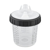 Disposable Paint Spray Cup Plastic Spray Paint Mixing Cup with Lids Painting Supplie 600ml - Rear View