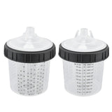 Disposable Paint Spray Cup Plastic Spray Paint Mixing Cup with Lids Painting Supplie 600ml