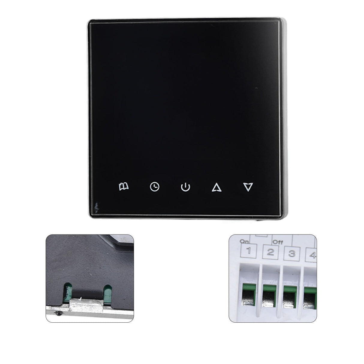 Smart Thermostat Multifunction Programmable Thermostat for Air Conditioner Water Heating Underfloor Heating AC220V Grey