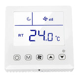 Digital Thermostat Ventilation Function Accurate LCD Display Air Conditioning Temp Controller for Home Hotel AC220V - Close-Up Angle