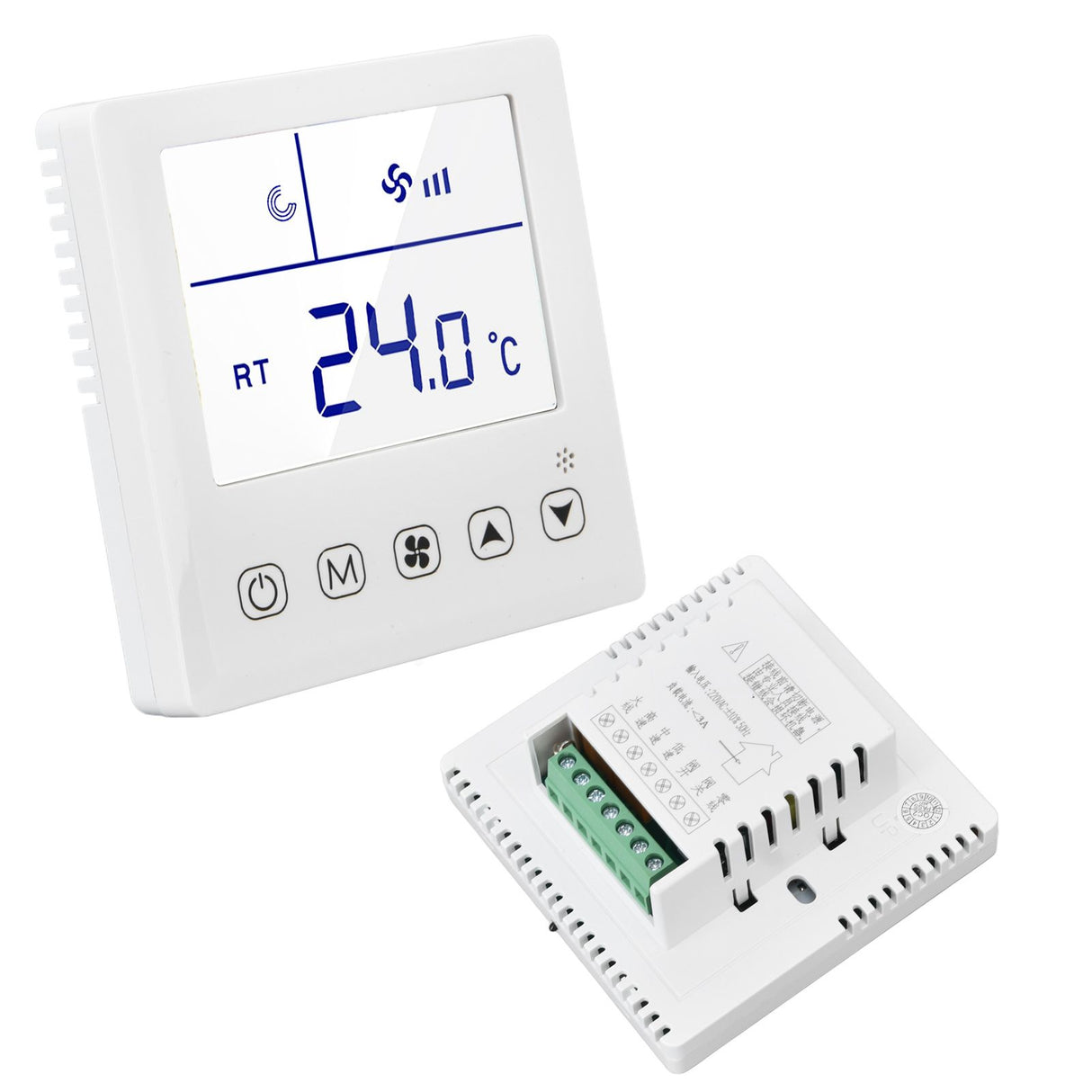 Digital Thermostat Ventilation Function Accurate LCD Display Air Conditioning Temp Controller for Home Hotel AC220V
