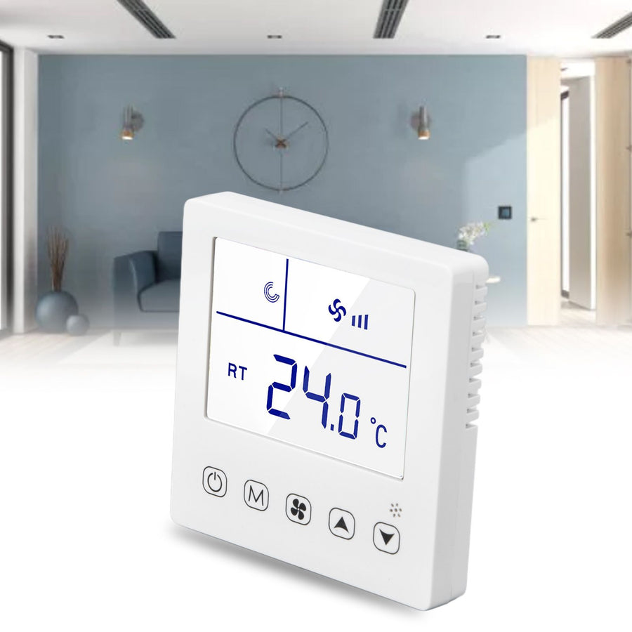 Digital Thermostat Ventilation Function Accurate LCD Display Air Conditioning Temp Controller for Home Hotel AC220V