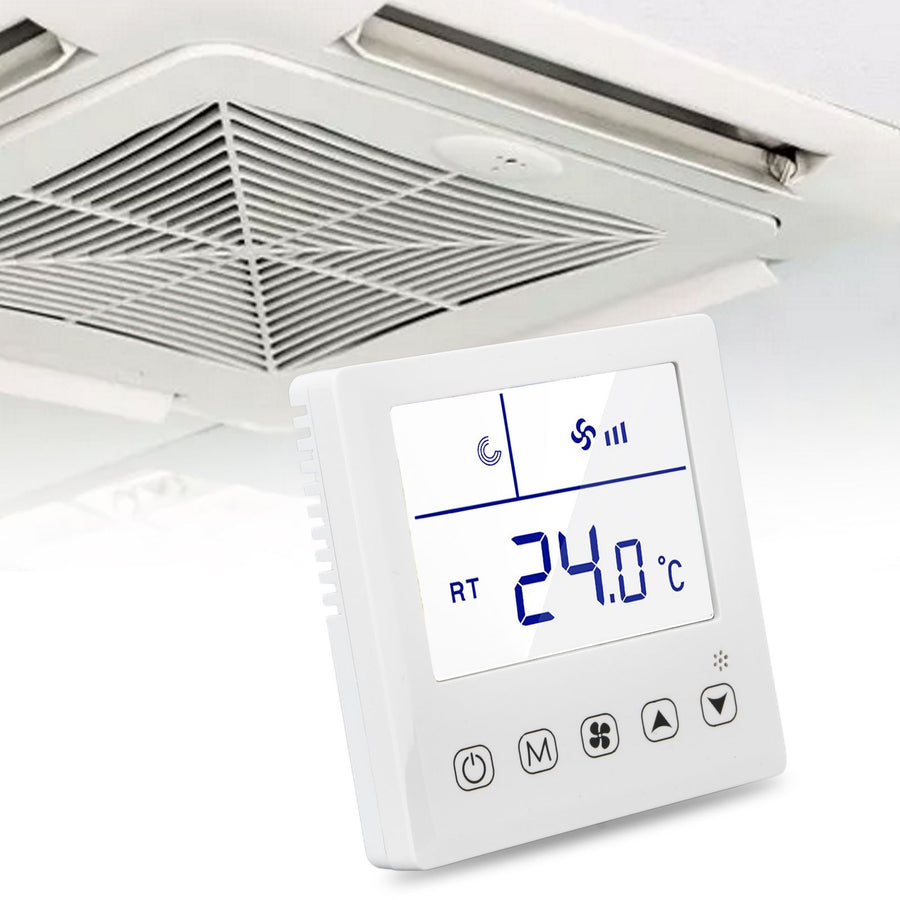 Digital Thermostat Ventilation Function Accurate LCD Display Air Conditioning Temp Controller for Home Hotel AC220V