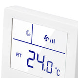 Digital Thermostat Ventilation Function Accurate LCD Display Air Conditioning Temp Controller for Home Hotel AC220V