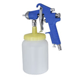 1000ml 3mm Siphon Pneumatic Air Sprayer Primer Painting Sprayer Painting Tool Blue - Rear View
