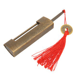 Brass Antique Padlock Spacing 5.9cm Exquisite Rustproof Chinese Old Style Fish Horizontal Padlock for Jewelry Boxes Bronze