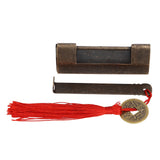 Antique Chinese Padlock 1.7in Spacing Durable Fadeless Brass Vintage Widely Used Chinese Style Padlock for Box Cabinet