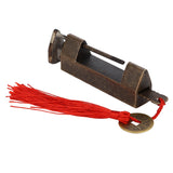 Antique Chinese Padlock 1.7in Spacing Durable Fadeless Brass Vintage Widely Used Chinese Style Padlock for Box Cabinet