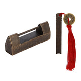 Antique Chinese Padlock 1.7in Spacing Durable Fadeless Brass Vintage Widely Used Chinese Style Padlock for Box Cabinet