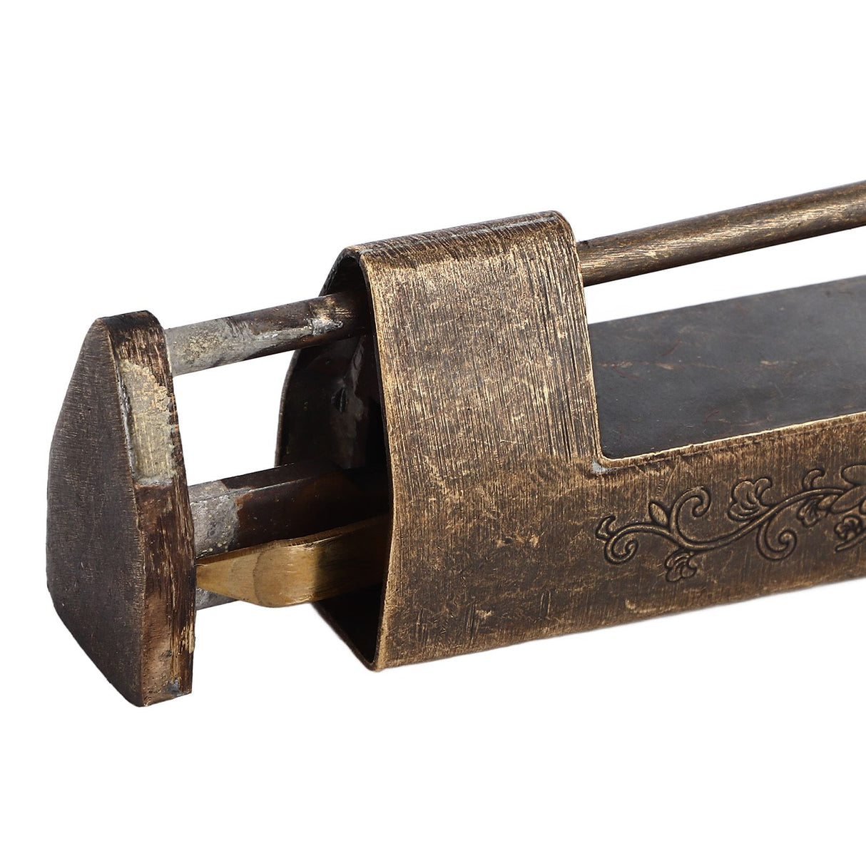 Antique Chinese Padlock 1.7in Spacing Durable Fadeless Brass Vintage Widely Used Chinese Style Padlock for Box Cabinet