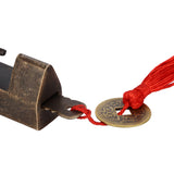 Antique Chinese Padlock 1.7in Spacing Durable Fadeless Brass Vintage Widely Used Chinese Style Padlock for Box Cabinet