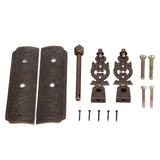 Antique Drawer Pendant Pulls Beautifully Engraved High Hardness Brass Book Cabinet Pull Handle for Dressers Wardrobes - Front View