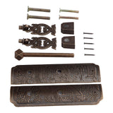Antique Drawer Pendant Pulls Beautifully Engraved High Hardness Brass Book Cabinet Pull Handle for Dressers Wardrobes - Side View