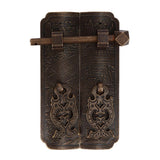 Antique Drawer Pendant Pulls Beautifully Engraved High Hardness Brass Book Cabinet Pull Handle for Dressers Wardrobes - 45-Degree Angle