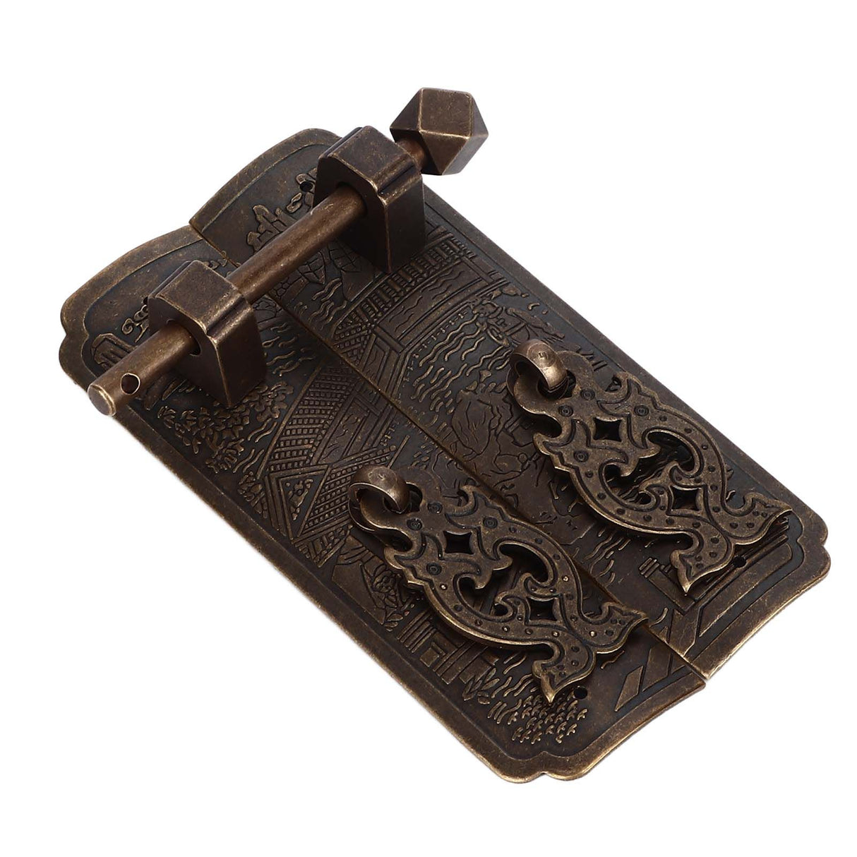 Antique Drawer Pendant Pulls Beautifully Engraved High Hardness Brass Book Cabinet Pull Handle for Dressers Wardrobes
