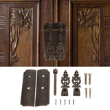 Antique Drawer Pendant Pulls Beautifully Engraved High Hardness Brass Book Cabinet Pull Handle for Dressers Wardrobes - Extra Image