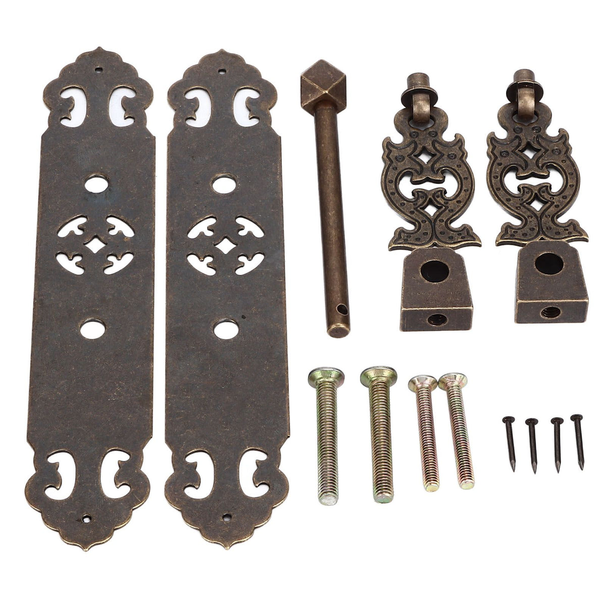 Antique Drawer Pendant Pulls Anti Rust Retro Elegant Brass Book Cabinet Pull Handle for Dressers Wardrobes Bronze