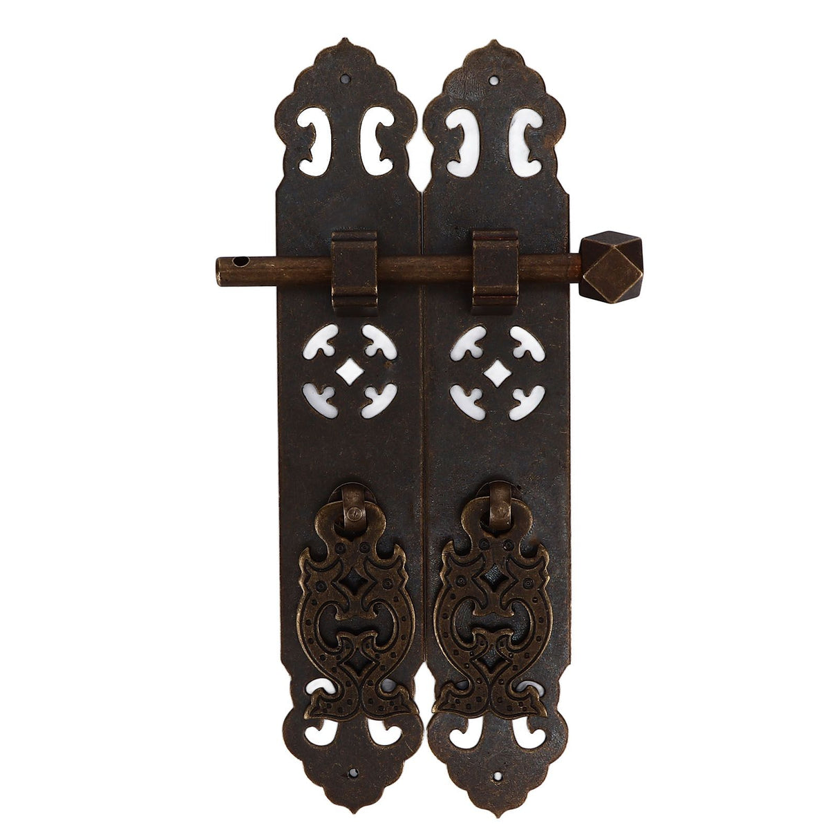 Antique Drawer Pendant Pulls Anti Rust Retro Elegant Brass Book Cabinet Pull Handle for Dressers Wardrobes Bronze