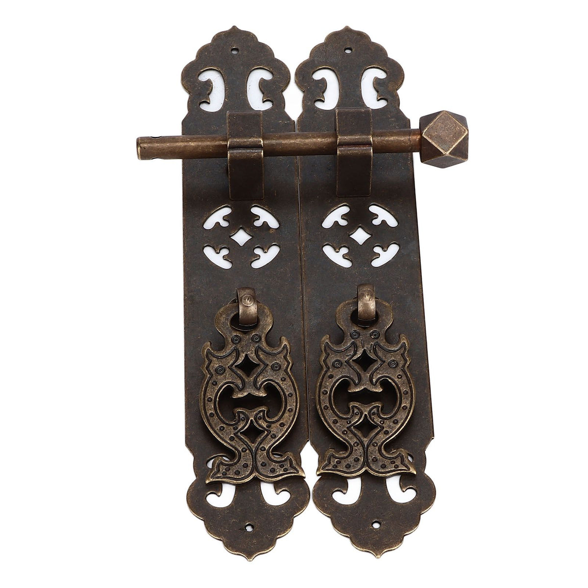 Antique Drawer Pendant Pulls Anti Rust Retro Elegant Brass Book Cabinet Pull Handle for Dressers Wardrobes Bronze