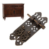 Antique Drawer Pendant Pulls Anti Rust Retro Elegant Brass Book Cabinet Pull Handle for Dressers Wardrobes Bronze - Extra Image