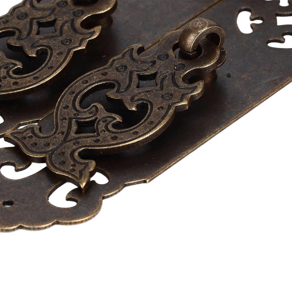 Antique Drawer Pendant Pulls Anti Rust Retro Elegant Brass Book Cabinet Pull Handle for Dressers Wardrobes Bronze