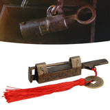 Chinese Antique Lock Retro Classic Pattern Design Bronze Brass Material 5x2cm/2.0x0.8in Horizontal Padlock for Boxes - Extra Image