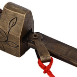 Chinese Antique Lock Retro Classic Pattern Design Bronze Brass Material 5x2cm/2.0x0.8in Horizontal Padlock for Boxes