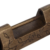 Chinese Antique Lock Retro Classic Pattern Design Bronze Brass Material 5x2cm/2.0x0.8in Horizontal Padlock for Boxes