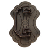 Antique Drawer Handle 12.8x7cm Wealth Blossoms Retro Chinese Style Brass Vintage Drawer Pulls with 2 Screws for Bookcase Bronze - 45-Degree Angle