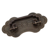Antique Drawer Handle 12.8x7cm Wealth Blossoms Retro Chinese Style Brass Vintage Drawer Pulls with 2 Screws for Bookcase Bronze - Extra Image