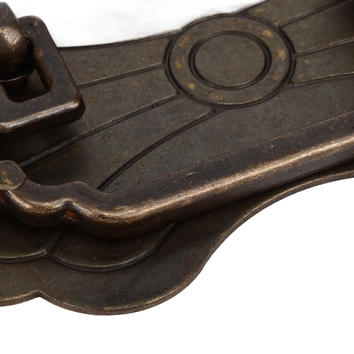 Antique Drawer Handle 12.8x7cm Wealth Blossoms Retro Chinese Style Brass Vintage Drawer Pulls with 2 Screws for Bookcase Bronze
