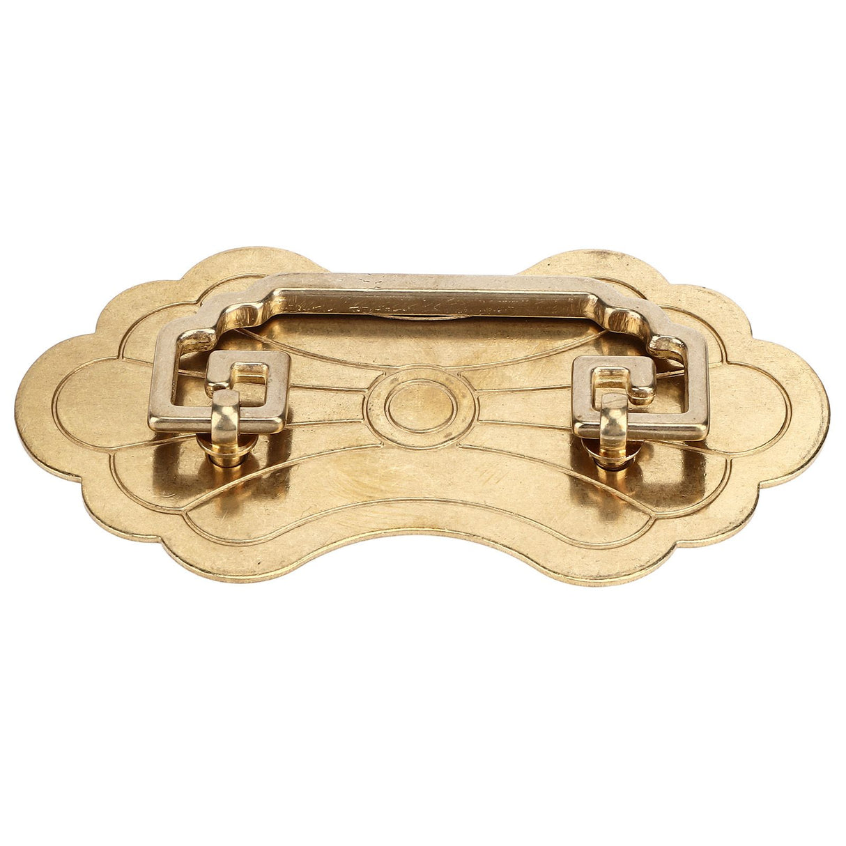 Antique Drawer Handle 12.8x7cm Wealth Blossoms Retro Chinese Style Brass Vintage Drawer Pulls with 2 Screws for Bookcase Brass