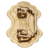 Antique Drawer Handle 12.8x7cm Wealth Blossoms Retro Chinese Style Brass Vintage Drawer Pulls with 2 Screws for Bookcase Brass