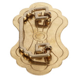 Antique Drawer Handle 12.8x7cm Wealth Blossoms Retro Chinese Style Brass Vintage Drawer Pulls with 2 Screws for Bookcase Brass
