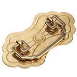 Antique Drawer Handle 12.8x7cm Wealth Blossoms Retro Chinese Style Brass Vintage Drawer Pulls with 2 Screws for Bookcase Brass