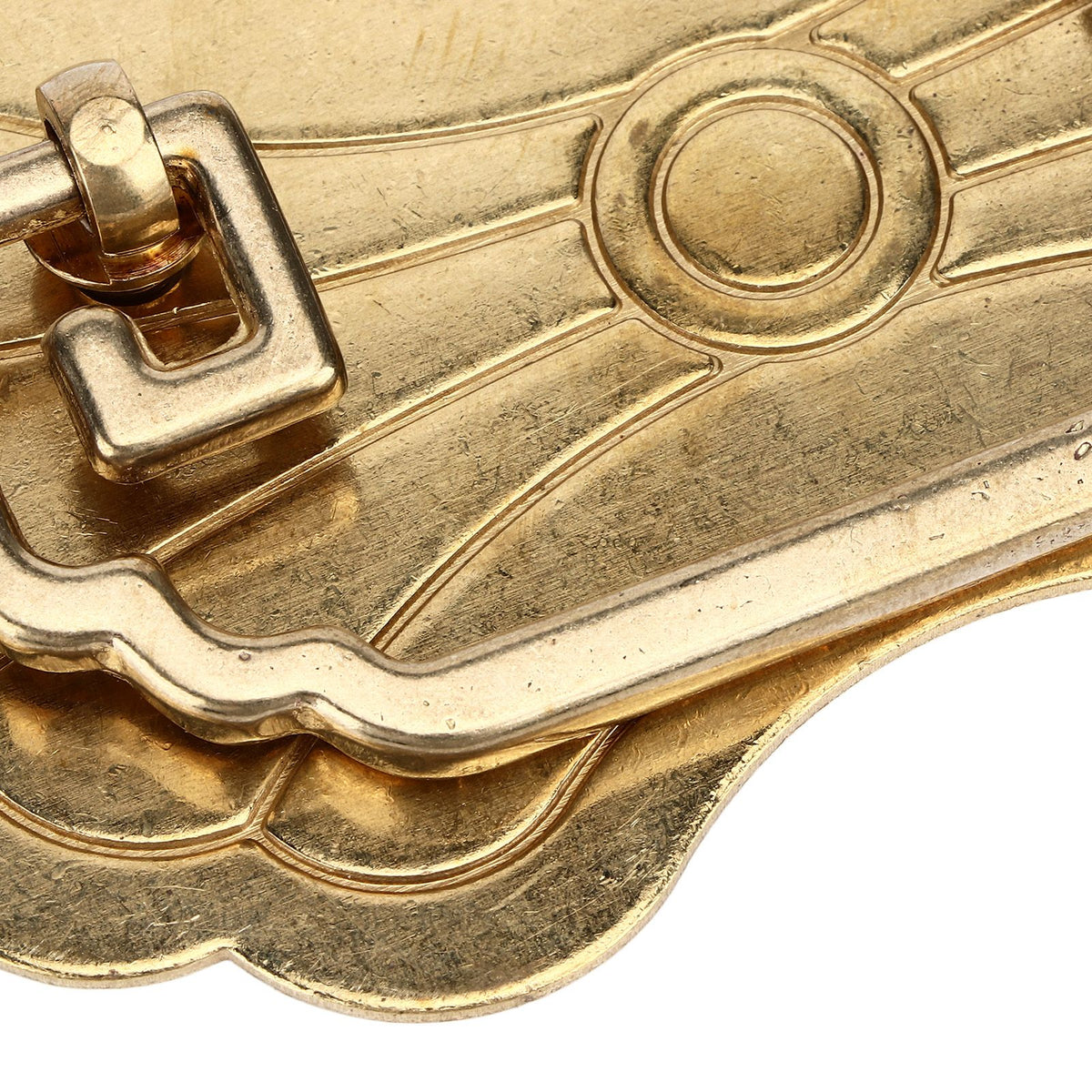 Antique Drawer Handle 12.8x7cm Wealth Blossoms Retro Chinese Style Brass Vintage Drawer Pulls with 2 Screws for Bookcase Brass
