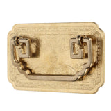 Antique Drawer Handle Tetragonal Bat Handle Antique Chinese Retro Style Drawer Pulls with 2 Screws for Cabinet Doors Brass