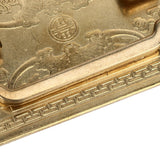 Antique Drawer Handle Tetragonal Bat Handle Antique Chinese Retro Style Drawer Pulls with 2 Screws for Cabinet Doors Brass