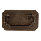 Antique Drawer Handle Tetragonal Bat Handle Antique Chinese Retro Style Drawer Pulls with 2 Screws for Cabinet Doors Bronze - 45-Degree Angle