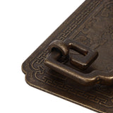Antique Drawer Handle Tetragonal Bat Handle Antique Chinese Retro Style Drawer Pulls with 2 Screws for Cabinet Doors Bronze