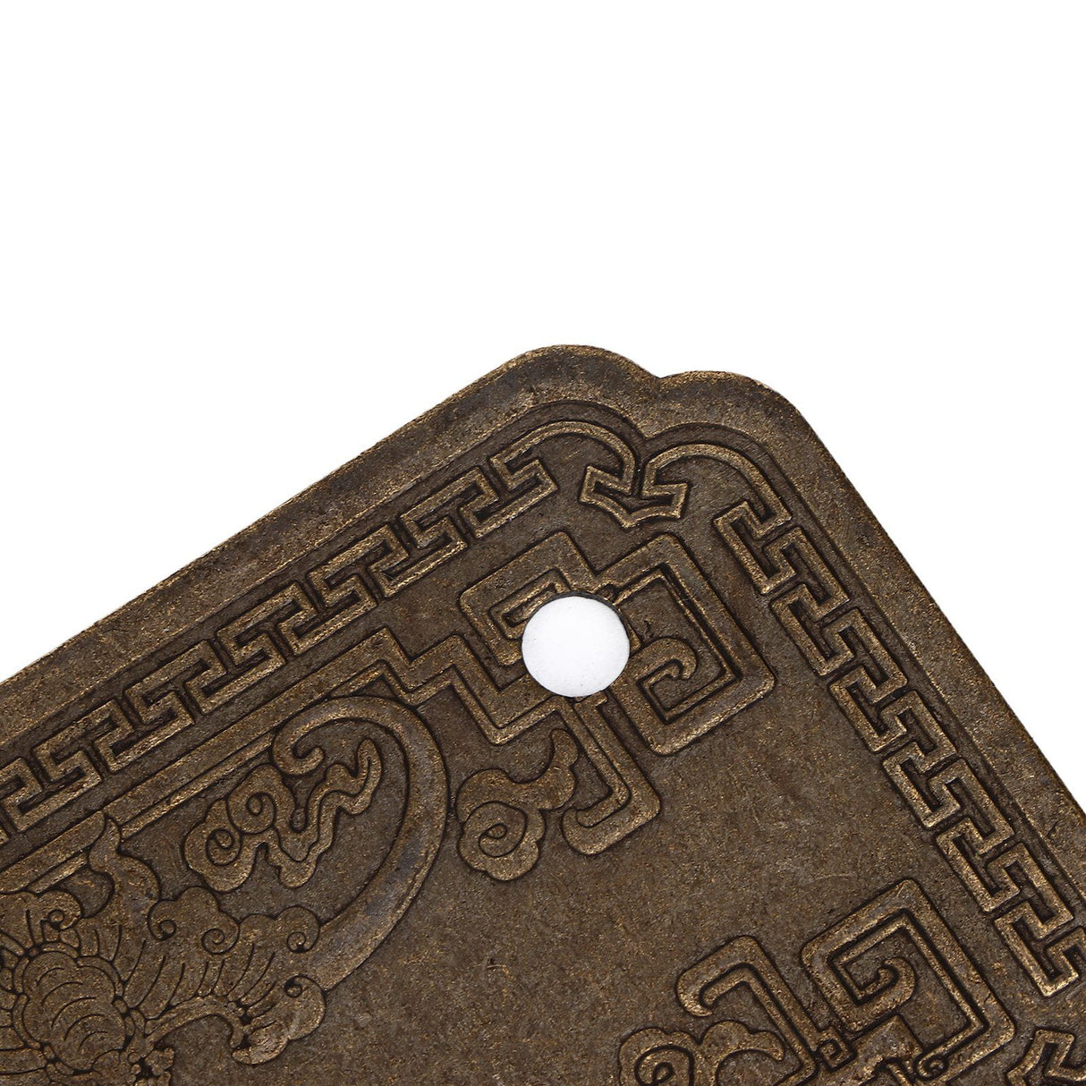 Antique Drawer Handle Tetragonal Bat Handle Antique Chinese Retro Style Drawer Pulls with 2 Screws for Cabinet Doors Bronze