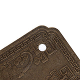 Antique Drawer Handle Tetragonal Bat Handle Antique Chinese Retro Style Drawer Pulls with 2 Screws for Cabinet Doors Bronze - Extra Image