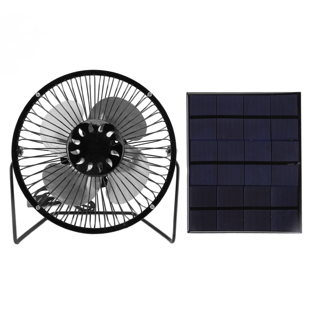 Mini Solar Fan 6V 3.5W USB Solar Powered Black Polysilicon Material Portable Solar Panel Fan for Picnic Fishing