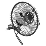Mini Solar Fan 6V 3.5W USB Solar Powered Black Polysilicon Material Portable Solar Panel Fan for Picnic Fishing - Top-Down View