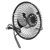 Mini Solar Fan 6V 3.5W USB Solar Powered Black Polysilicon Material Portable Solar Panel Fan for Picnic Fishing - Rear View